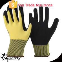 SRSAFETY 13gauge knited nylon liner coated foam latex on palm safety working gloves